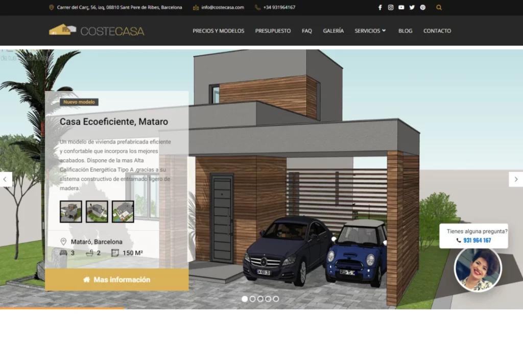 Diseño página web Coste Casa por Technicoders